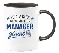 quotedazur - Mug Humour Voici À Quoi Ressemble Un Manager Génial - Le Cadeau Tasse Parfait Pour Un Chef Inspirant Et Dévoué