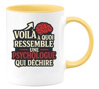 quotedazur - Mug Humour Voici Une Tasse Cadeau Pour Psychologue Qui Déchire Vraiment Idée Originale Psy Unique Et Inspirante