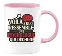 quotedazur - Mug Humour Voici Une Tasse Cadeau Pour Psychologue Qui Déchire Vraiment Idée Originale Psy Unique Et Inspirante