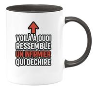quotedazur - Mug Humour Voilà À Quoi Ressemble Un Infirmier Qui Déchire - Cadeau Original Pour Infirmier, Tasse Unique Et Stylée