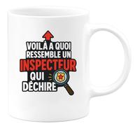 quotedazur - Mug Humour Voilà À Quoi Ressemble Un Inspecteur Qui Déchire, Tasse Sympa Cadeau Original Amusante Pour Incroyable
