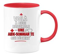 quotedazur - Mug Humour Voila À Quoi Ressemble Une Aide-Soignante Qui Déchire Exclusif Cadeau Parfait Tasse Unique Pour Exceptionnelle