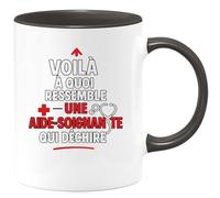 quotedazur - Mug Humour Voila À Quoi Ressemble Une Aide-Soignante Qui Déchire Exclusif Cadeau Parfait Tasse Unique Pour Exceptionnelle