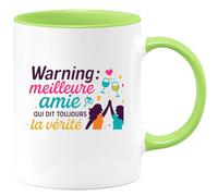 quotedazur - Mug Humour Warning : meilleure amie qui dit toujours la vérité - Cadeau Meilleure amie Femme
