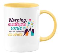 quotedazur - Mug Humour Warning : meilleure amie qui dit toujours la vérité - Cadeau Meilleure amie Femme