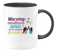 quotedazur - Mug Humour Warning : meilleure amie qui dit toujours la vérité - Cadeau Meilleure amie Femme
