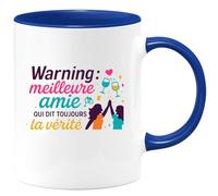 quotedazur - Mug Humour Warning : meilleure amie qui dit toujours la vérité - Cadeau Meilleure amie Femme