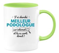 quotedazur - Mug J'ai Cherché Meilleur Podologue Sur Internet Tu Es Sortie Direct - Vert/Céramique