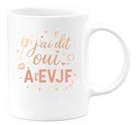 quotedazur - Mug j'ai dit oui... à l'evjf - Tasse Cadeau Evjf Femme - Blanc/Céramique