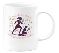 quotedazur - Mug Je calcule les doses plus vite que mon ombre - Tasse Cadeau Infirmière Femme - Blanc/Céramique