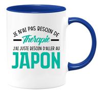 quotedazur - Mug Je N'ai Pas Besoin De Thérapie J'ai Juste D'Aller Au Japon Bleu/Céramique