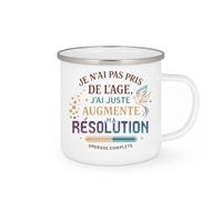 quotedazur - Mug Je n'ai pas pris de l'âge, j'ai juste augmenté ma résolution - Tasse Cadeau Anniversaire Femme - Blanc/Emaillé