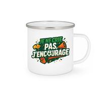 quotedazur - Mug je ne crie pas, j'encourage - Tasse Cadeau Football Homme - Blanc/Emaillé