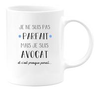 quotedazur - Mug Je Ne Suis Pas Parfait Mais Je Suis Avocat - Cadeau Humour Métier Travail - Idée Cadeau Pot De Départ Chef Mutation - Tasse Cadeau Retraite Noël Au Bureau