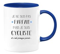 quotedazur - Mug Je Ne Suis Pas Parfait Mais Je Suis Cycliste Et C'est Presque Pareil - Idéal Pour Amateurs de Vélo, Anniversaires et Noël