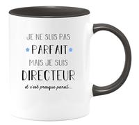 quotedazur - Mug Je Ne Suis Pas Parfait Mais Je Suis Directeur - Cadeau Humour Métier Travail - Idée Cadeau Pot De Départ Chef Mutation - Tasse Cadeau Retraite Noël Au Bureau