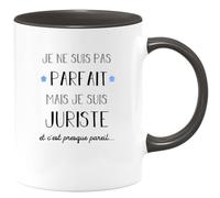 QuotedAzur - Mug Je Ne Suis Pas Parfait Mais Je Suis Juriste - Humour Métier Travail - Idée Cadeau Pot De Départ Chef Mutation - Tasse Retraite Noël Au Bureau