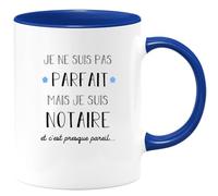 quotedazur - Mug Je Ne Suis Pas Parfait Mais Je Suis Notaire - Cadeau Humour Métier Travail - Idée Cadeau Pot De Départ Chef Mutation - Tasse Cadeau Retraite Noël Au Bureau