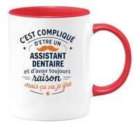 quotedazur - Mug Je ne suis pas parfaite mais je suis Assistante sociale et c'est presque pareil - Tasse Cadeau Assistante sociale Femme - Noir/Céramique