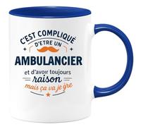 quotedazur - Mug Je ne suis pas parfaite mais je suis Enseignante et c'est presque pareil - Tasse Cadeau Enseignante Femme - Blanc/Emaillé