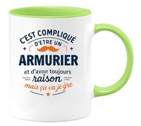 quotedazur - Mug Je ne suis pas parfaite mais je suis Vendeuse et c'est presque pareil - Tasse Cadeau Vendeuse Femme - Rouge/Céramique