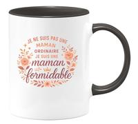 quotedazur - Mug Je ne suis pas une maman ordinaire, je suis une maman formidable - Tasse Cadeau Maman Femme - Noir/Céramique