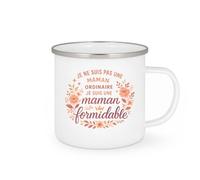 quotedazur - Mug Je ne suis pas une maman ordinaire, je suis une maman formidable - Tasse Cadeau Maman Femme - Blanc/Emaillé