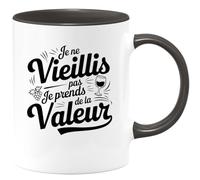 quotedazur - Mug Je Ne Vieillis Pas Prends De La Valeur Bleu/Céramique