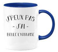quotedazur - Mug Je Peux Pas J'ai Boule lyonnaise - Bleu/Céramique