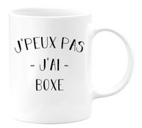 quotedazur - Mug Je Peux Pas J'ai Boxe - Blanc/Céramique