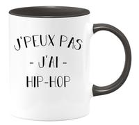 quotedazur - Mug Je Peux Pas J'ai Hip hop Noir/Céramique