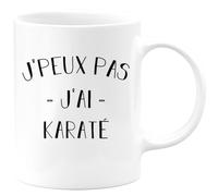 quotedazur - Mug Je Peux Pas J'ai Karate Blanc/Céramique