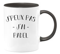 quotedazur - Mug Je Peux Pas J'ai Padel - Noir/Céramique