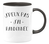 quotedazur - Mug Je Peux Pas J'ai Randonnee Noir/Céramique