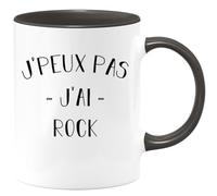 quotedazur - Mug Je Peux Pas J'ai Rock - Noir/Céramique