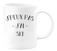 quotedazur - Mug Je Peux Pas J'ai Ski - Blanc/Céramique