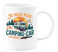 quotedazur - Mug je peux plus j'ai un camping-car - Tasse Cadeau Camping-car - Blanc/Céramique