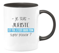 quotedazur - Mug Je Suis Juriste Et Toi C'est Quoi Ton Super Pouvoir - Noir/Céramique
