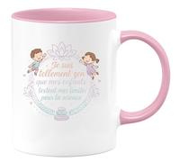 quotedazur - Mug Je suis tellement zen que mes enfants testent mes limites pour la science - Tasse Cadeau Maman Zen Femme - Rose/Céramique