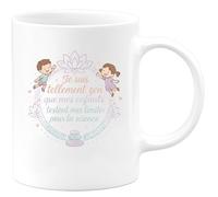quotedazur - Mug Je suis tellement zen que mes enfants testent mes limites pour la science - Tasse Cadeau Maman Zen Femme - Blanc/Céramique