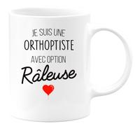 quotedazur - Mug Je Suis Une Orthoptiste Avec Option Râleuse - Blanc/Céramique