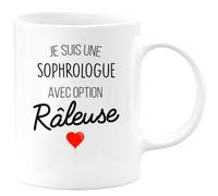 quotedazur - Mug Je Suis Une Sophrologue Avec Option Râleuse - Blanc/Céramique