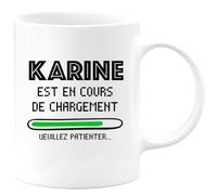 quotedazur - Mug Karine Est En Cours De Chargement Veuillez Patienter - Blanc/Céramique
