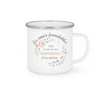 quotedazur - Mug Les amies formidables font toujours des marraines d'exception - Tasse Cadeau Baptême Demande Future Marraine Femme - Blanc/Emaillé
