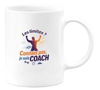 quotedazur - Mug Les limites ? Connais pas, je suis Coach - Tasse Cadeau Coach Homme - Blanc/Céramique