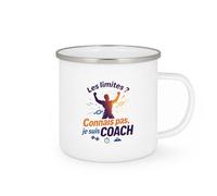 quotedazur - Mug Les limites ? Connais pas, je suis Coach - Tasse Cadeau Coach Homme - Blanc/Emaillé