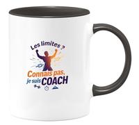 quotedazur - Mug Les limites ? Connais pas, je suis Coach - Tasse Cadeau Coach Homme - Noir/Céramique