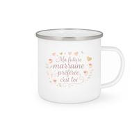 quotedazur - Mug Ma future marraine préférée, c'est toi - Tasse Cadeau Baptême Demande Future Marraine Femme - Blanc/Emaillé
