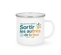 quotedazur - Mug Ma zone de confort ? Sortir les autres de la leur - Tasse Cadeau Coach Homme - Blanc/Emaillé
