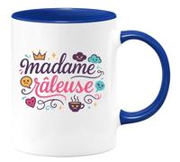 quotedazur - Mug madame râleuse - Tasse Cadeau Humour Femme - Bleu/Céramique